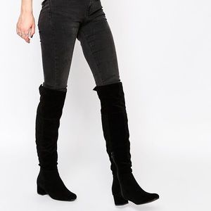 Square Toe Over The Knee Boots
